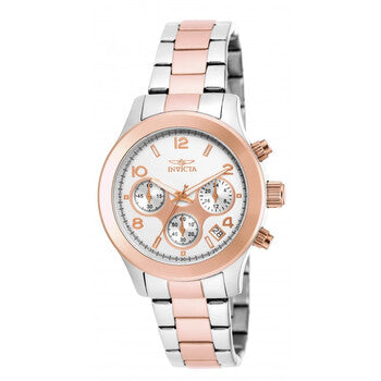 Angel Chronograph White Dial Two-tone Ladies Watch