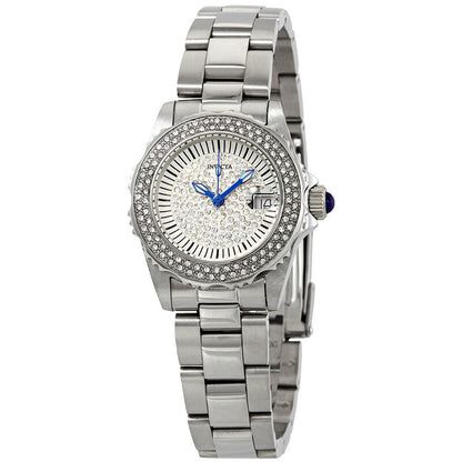 Angel Silver Crystal-set Dial Ladies Watch