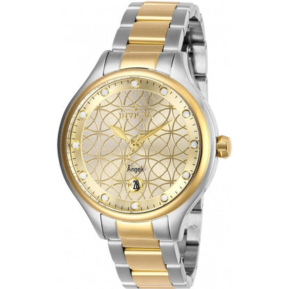 Angel Gold Dial Two-tone Ladies Watch