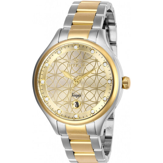 Angel Gold Dial Two-tone Ladies Watch