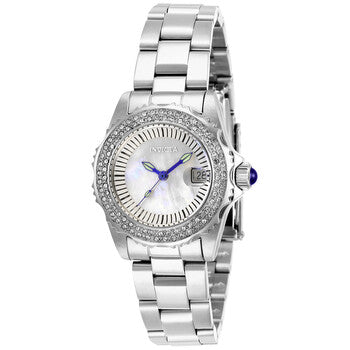 Angel Quartz Crystal White Mother of Pearl Dial Ladies Watch