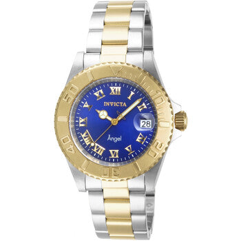 Angel Quartz Blue Dial Two-tone Ladies Watch