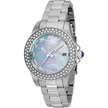 Angel Quartz Crystal Blue Dial Ladies Watch