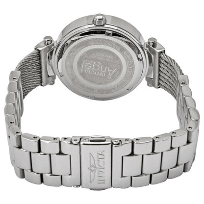 Angel Quartz Crystal Silver Dial Ladies Watch