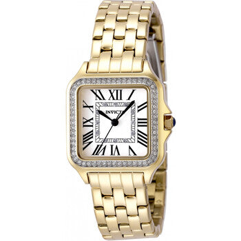 Angel Quartz Crystal Silver Dial Ladies Watch