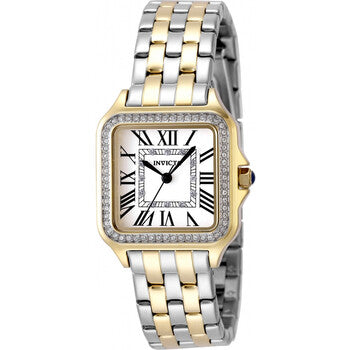 Angel Quartz Crystal Silver Dial Ladies Watch
