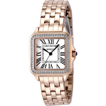 Angel Quartz Crystal Silver Dial Ladies Watch