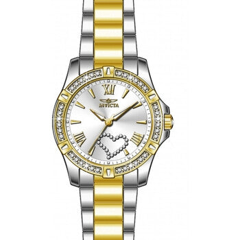 Angel Quartz Crystal Silver Dial Ladies Watch