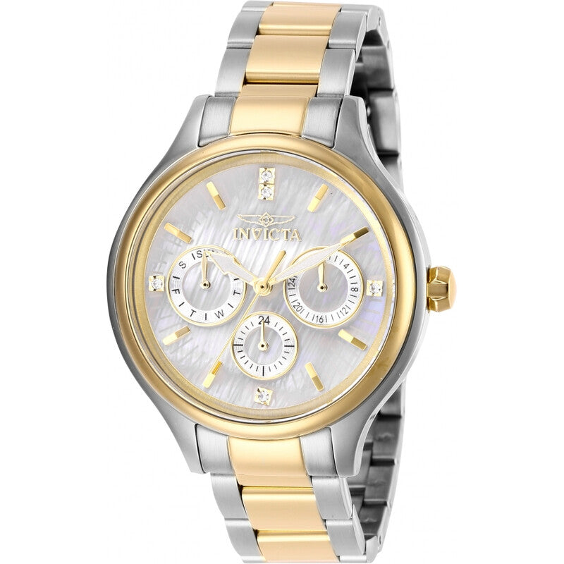 Angel Quartz Crystal White Mother of Pearl Dial Ladies Watch