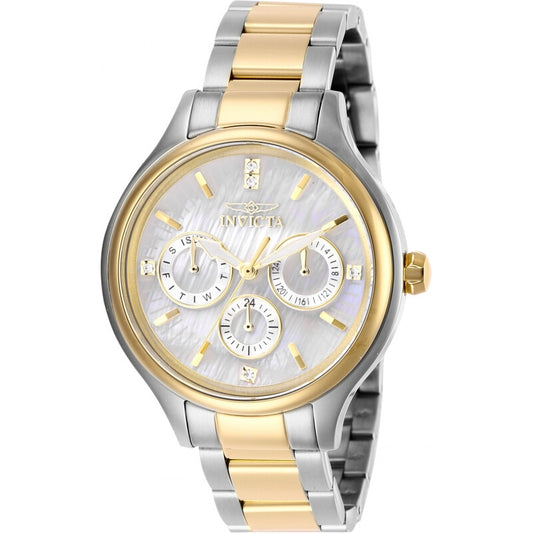 Angel Quartz Crystal White Mother of Pearl Dial Ladies Watch