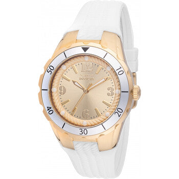 Angel Quartz Gold Dial Ladies Watch