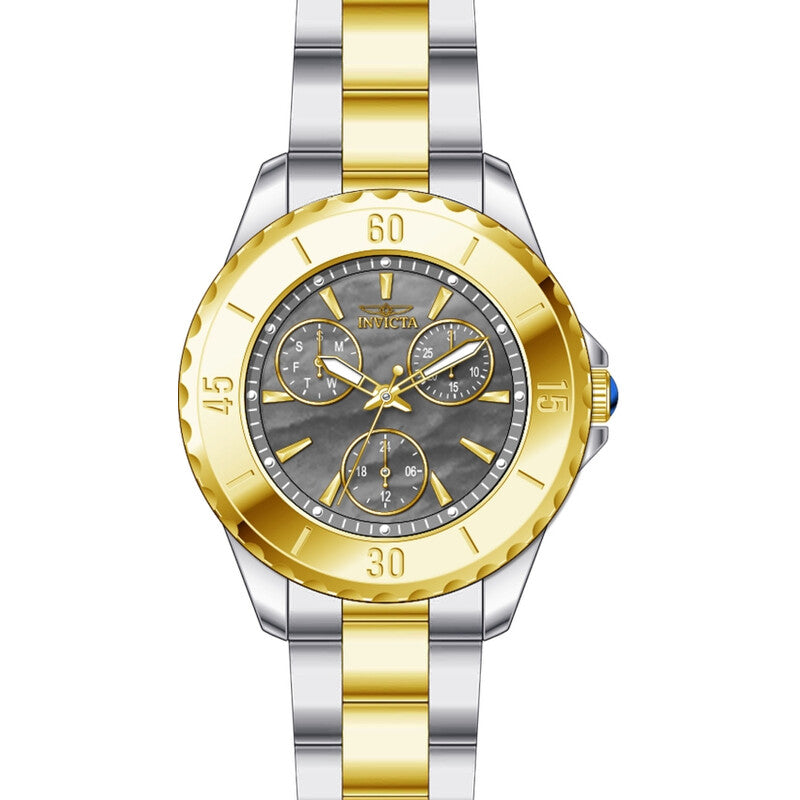 Angel Quartz Gunmetal Dial Ladies Watch