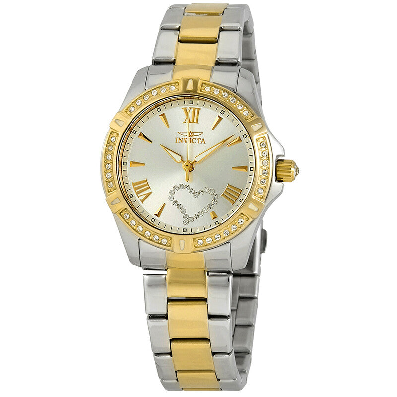 Angel Silver Dial Two-Tone Ladies Watch