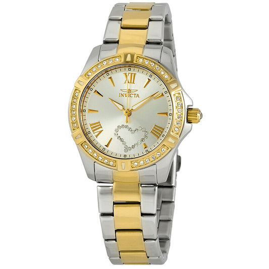 Angel Silver Dial Two-Tone Ladies Watch