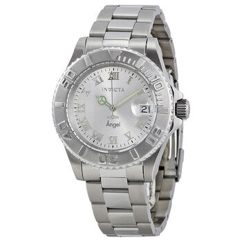 Angel Silver-tone Dial Stainless Steel Ladies Watch