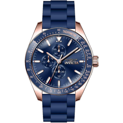 Aviator GMT Blue Dial Blue Silicone Men's Watch