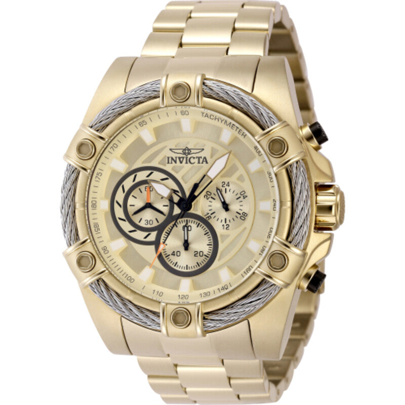 Bolt Chronograph GMT Quartz Gold Dial Men's Watch