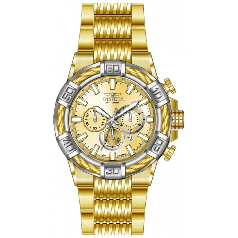 Bolt Chronograph GMT Quartz Gold Dial Men's Watch
