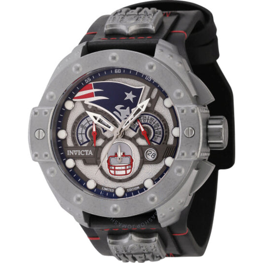 Invicta, NFL New England Patriots Quartz Gunmetal Dial Men's Watch