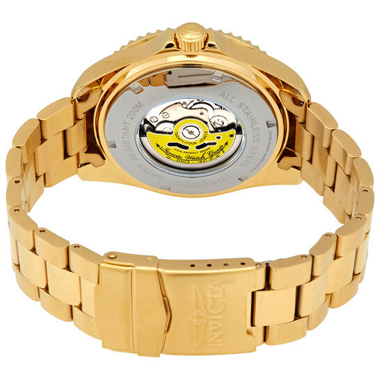 Pro Diver Automatic Black Dial Yellow Gold-tone Men's Watch