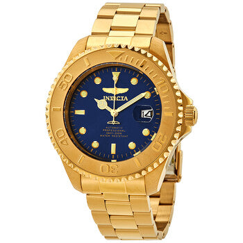 Pro Diver Automatic Date Blue Dial Yellow Gold-tone Men's Watch