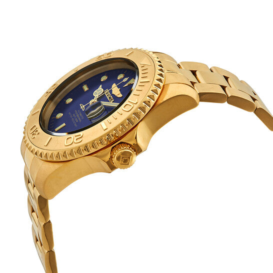 Pro Diver Automatic Date Blue Dial Yellow Gold-tone Men's Watch