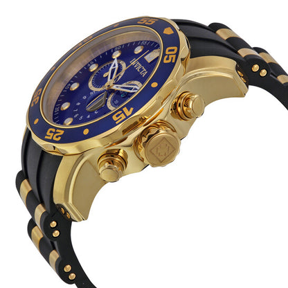 Pro Diver Chronograph Blue Dial Black Polyurethane Men's Watch