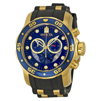 Pro Diver Chronograph Blue Dial Black Rubber Men's Watch