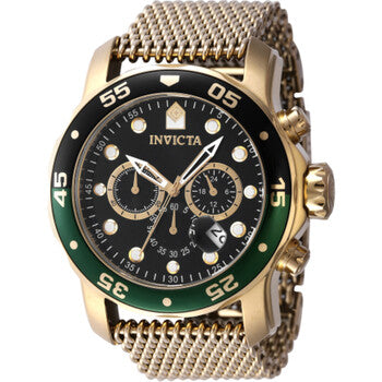 Pro Diver Chronograph GMT Quartz Black Dial Sprite Bezel Men's Watch