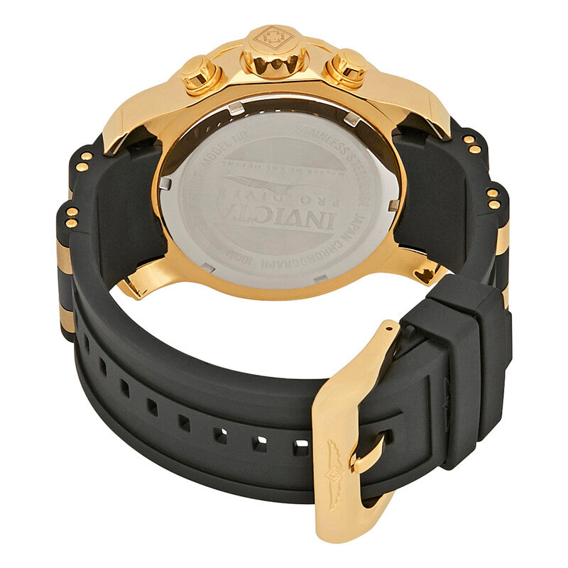 Pro Diver Chronograph Silver Dial Black Polyurethane Men's Watch