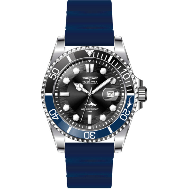 Pro Diver Date Quartz Black Dial Batman Bezel Men's Watch