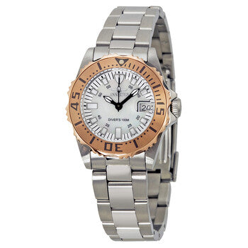 Pro Diver Mother of Pearl Stainless Steel Ladies Watch