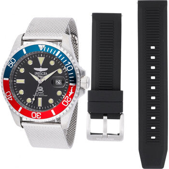 Pro Diver Quartz Black Dial Pepsi Bezel Men's Watch