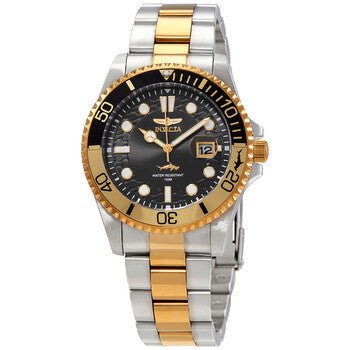 Pro Diver Quartz Black Dial Two-tone Men's Watch