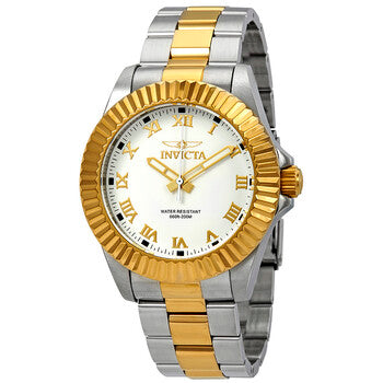 Pro Diver White Dial Two-tone Men's Watch