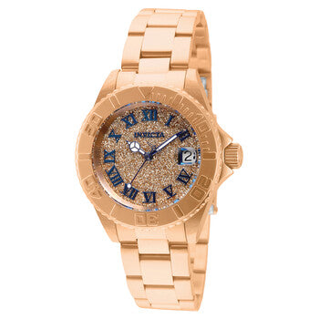 Angel Date Quartz Rose Gold Dial Ladies Watch