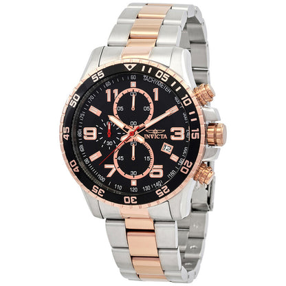Specialty Chronograph Black Dial Stainless Steel Men's Watch