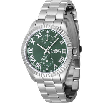 Specialty GMT Date Quartz Green Dial Ladies Watch