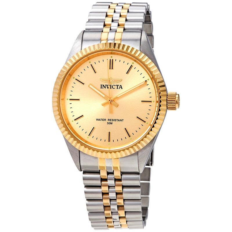 Specialty Quartz Gold Dial Two-tone Men's Watch
