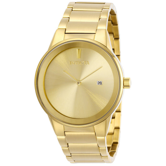 Specialty Quartz Gold Dial Yellow Gold-tone Men's Watch