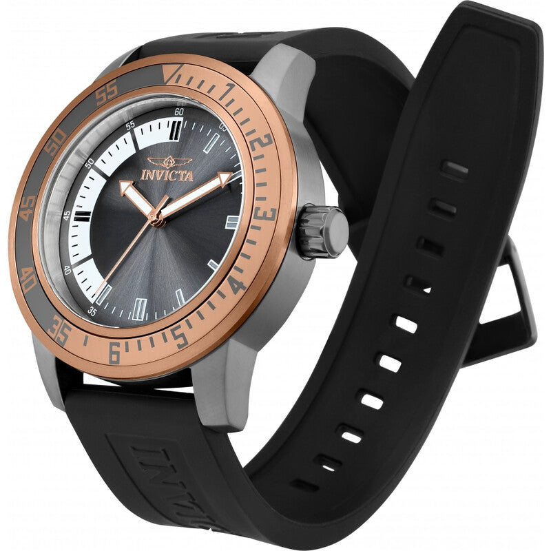 Specialty Quartz Gunmetal Dial Men's Watch