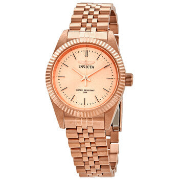 Specialty Rose Dial Rose Gold-tone Ladies Watch