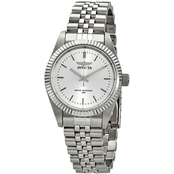 Specialty Silver Dial Stainless Steel Ladies Watch
