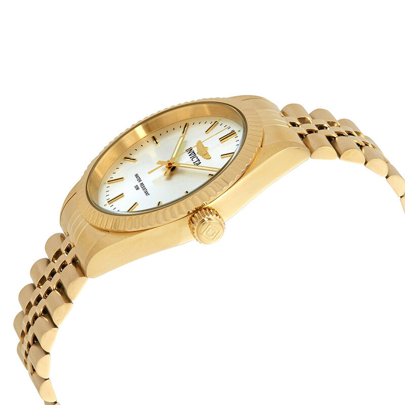 Specialty Silver Dial Yellow Gold-tone Men's Watch