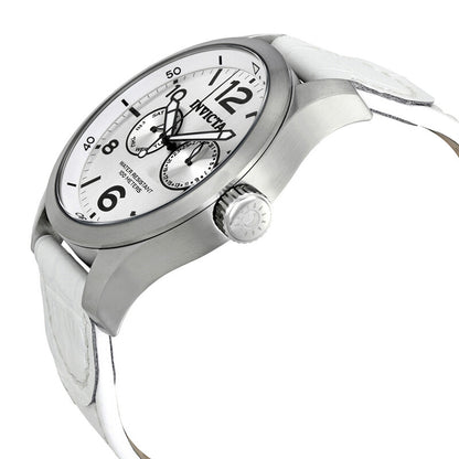 Specialty Silver Dial White Leather Men's Watch