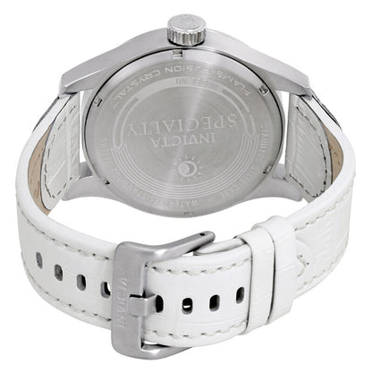Specialty Silver Dial White Leather Men's Watch