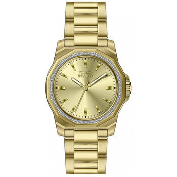 Speedway Quartz Crystal Gold Dial Ladies Watch