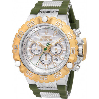 Subaqua Poseidon Chronograph GMT Quartz Silver Dial Men's Watch