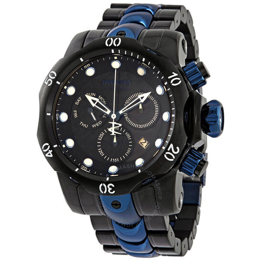 Invicta, Venom Chronograph Black Carbon Fiber Dial Two-tone Men's Watch