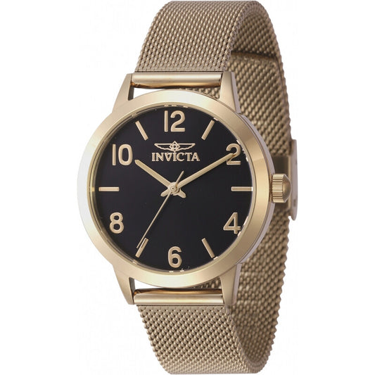 Wildflower Quartz Black Dial Ladies Watch